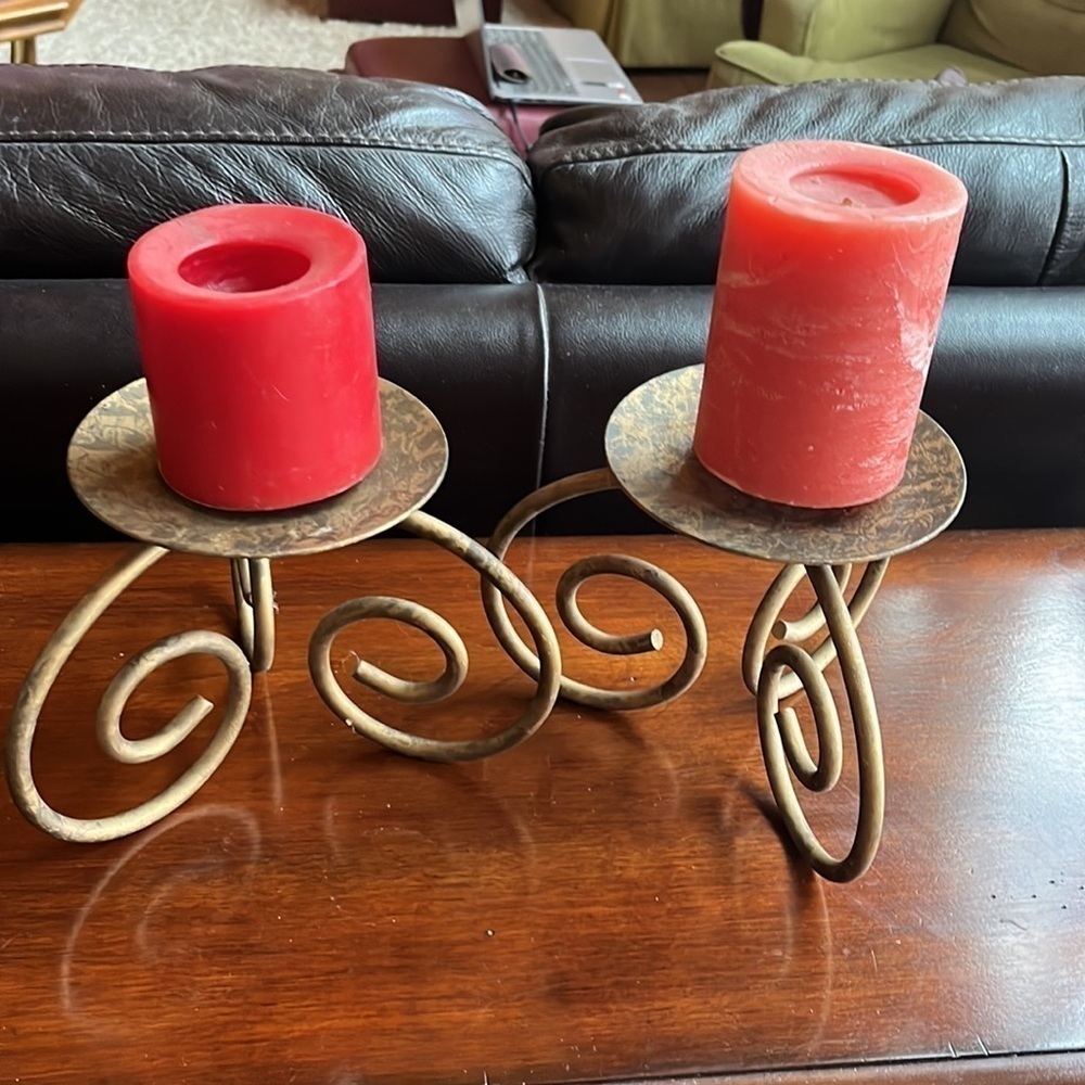 Accent Iron Candle Holders